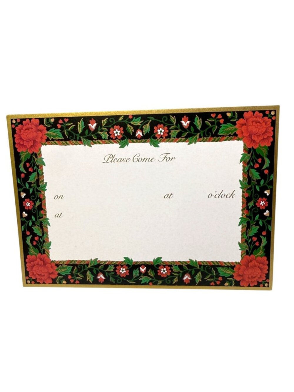 CASPARI Christmas Invitations 10 Fill-In Cards Envelopes Chinese Design Vintage